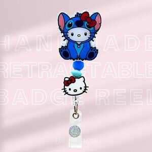 Hello Kitty Stitch Onesie Badge Reel | Cute Badge Holder | Nurses | Teachers